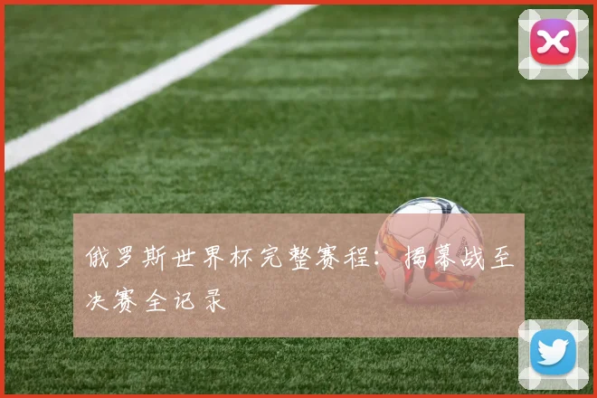 俄罗斯世界杯完整赛程：揭幕战至决赛全记录